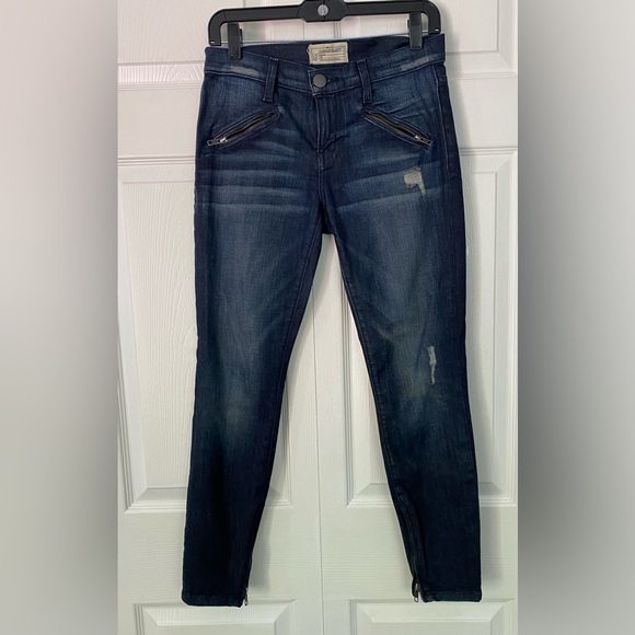Current/Elliott Jeans Silverlake Zip Skinny Jeans in Sargent Destroy size 26 - Picture 4 of 13